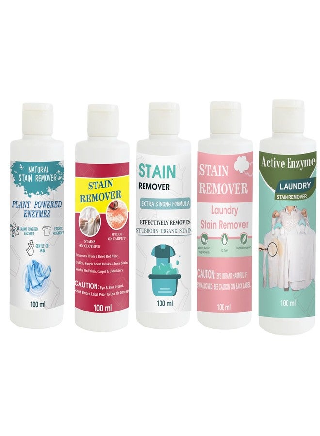 TOOVUS Stain Remover Combo Pack of Shirt, Red, Doll, Pink and Pista Stain Remover | Multi-Surface Cleaning Solution for Clothes, Fabrics, Upholstery (100 g Each) - Image 1